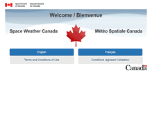 Tablet Screenshot of ottawa.spaceweather.gc.ca